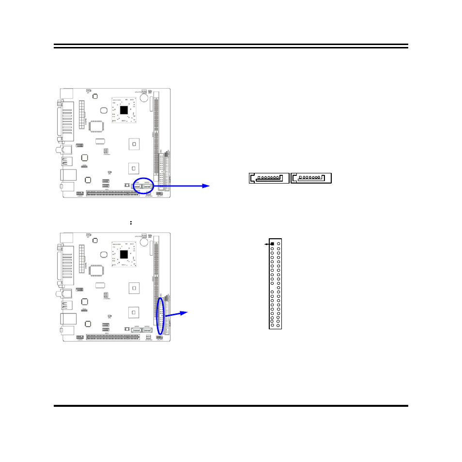 3) ide connector ： ide1 | Jetway Computer NC93 User Manual | Page 13 / 39