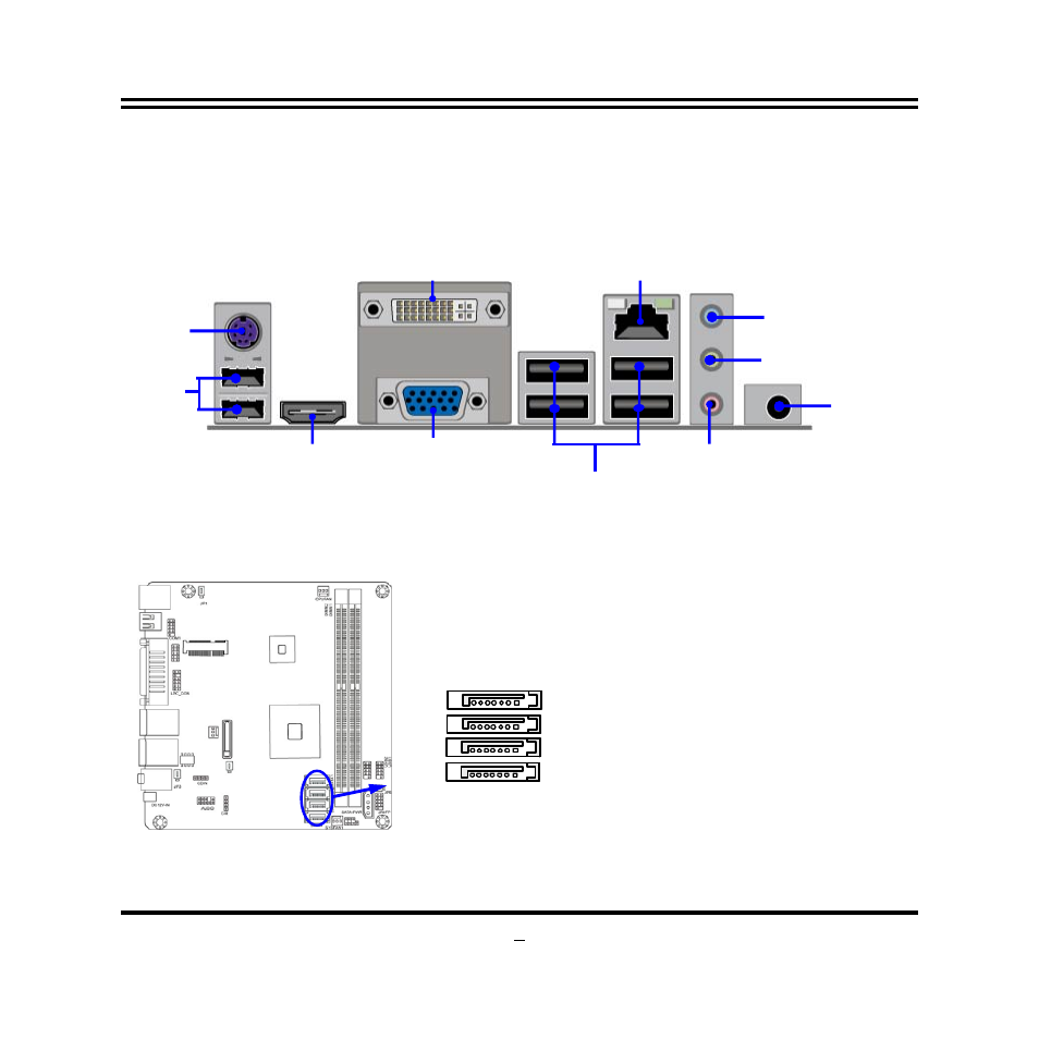 2 connectors and headers, 2-1 connectors, 1) rear panel connectors | 2 connectors and headers 2-2-1 connectors | Jetway Computer NC63 User Manual | Page 15 / 41