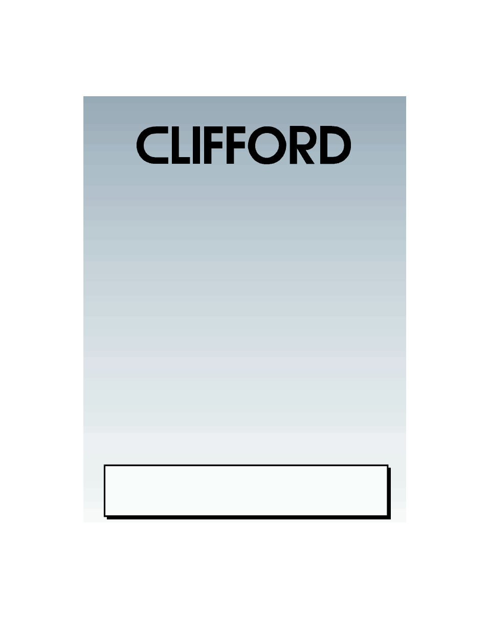 CLIFFORD concept 50 User Manual | 20 pages