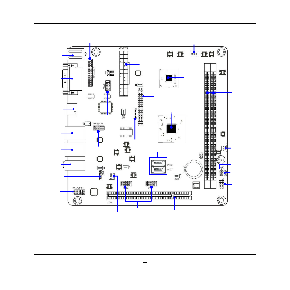Nc73 motherboard internal diagram | Jetway Computer NC73 User Manual | Page 9 / 42