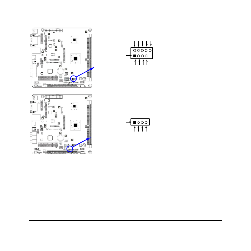 Usb 1 header, Usb2 header, 4) usb port headers (4-pin): usb2 | Jetway Computer NC74 User Manual | Page 19 / 43
