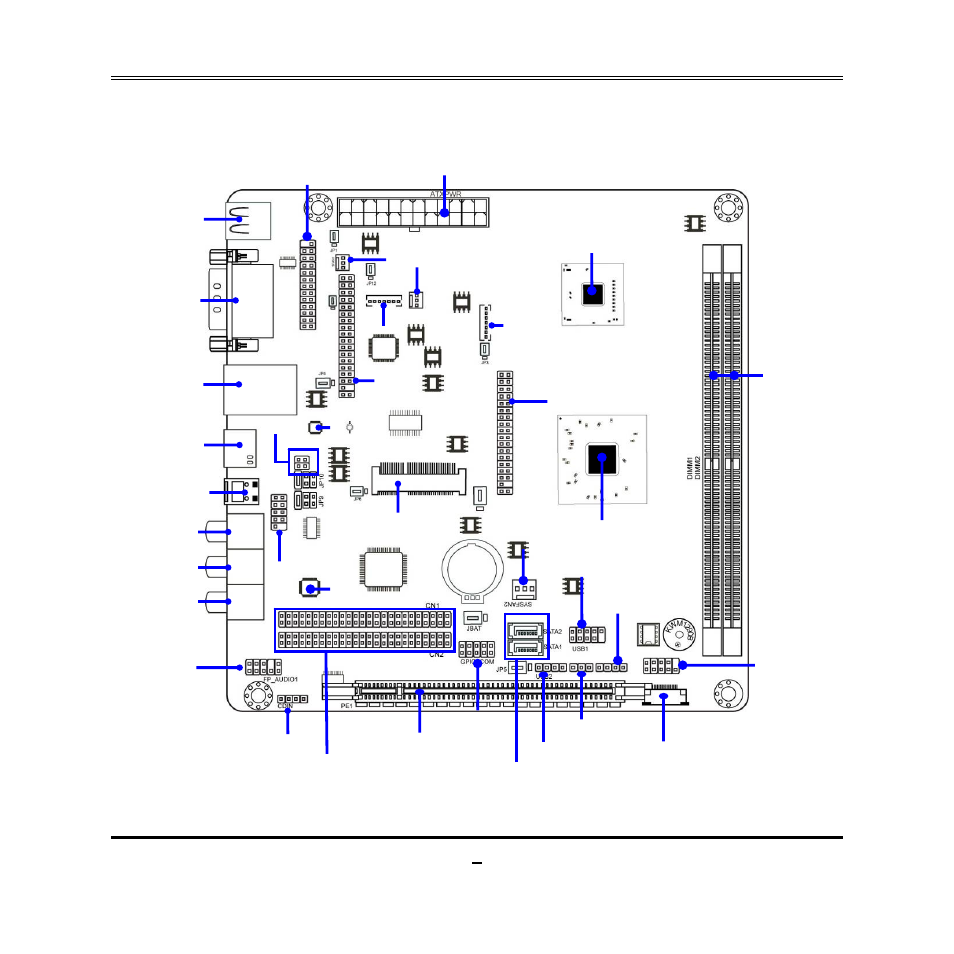 Motherboard internal diagram | Jetway Computer NC74 User Manual | Page 9 / 43