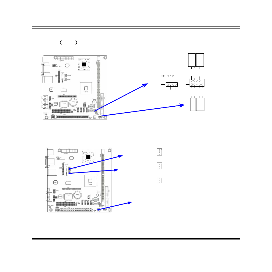 7) jw-fp（9-pin, 7) jw-fp （ 9-pin, 8) fan speed headers (3-pin): cpufan, sfan1/sfan2 | Jetway Computer NF76 User Manual | Page 24 / 41