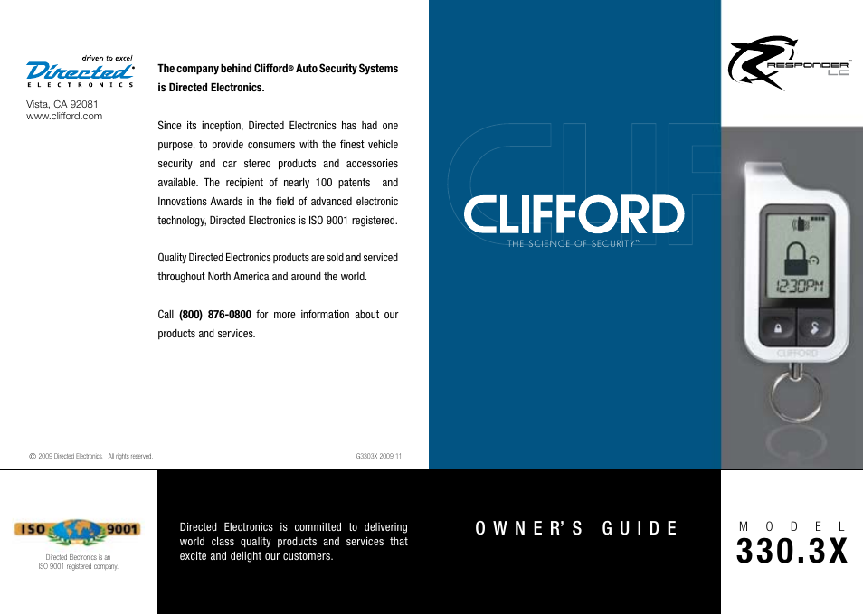 CLIFFORD 330.3X User Manual | 53 pages