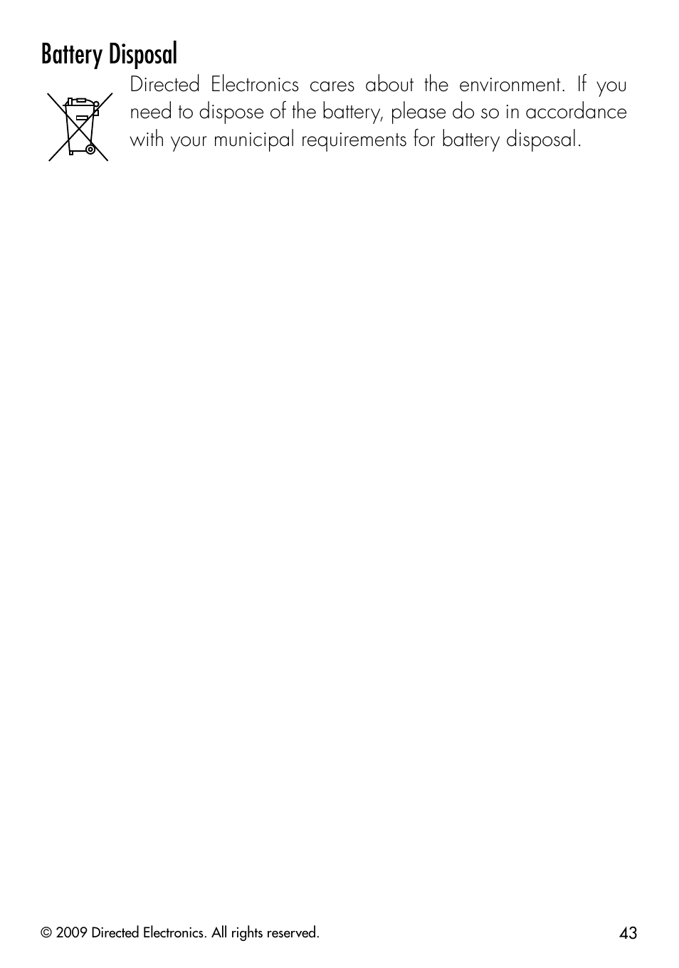 Battery disposal | CLIFFORD 330.3X User Manual | Page 46 / 53