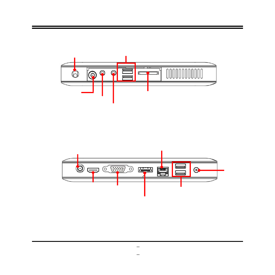 3 front panel diagram, 4 rear panel diagram | Jetway Computer JBC610C72 User Manual | Page 9 / 25