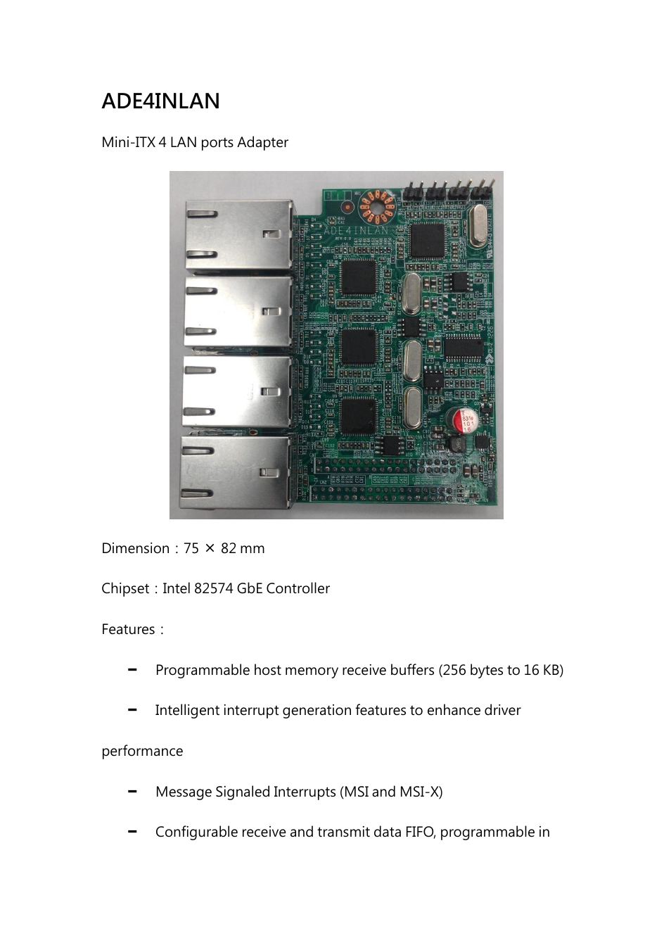 Ade4inlan | Jetway Computer ADE4COMCB User Manual | Page 9 / 11