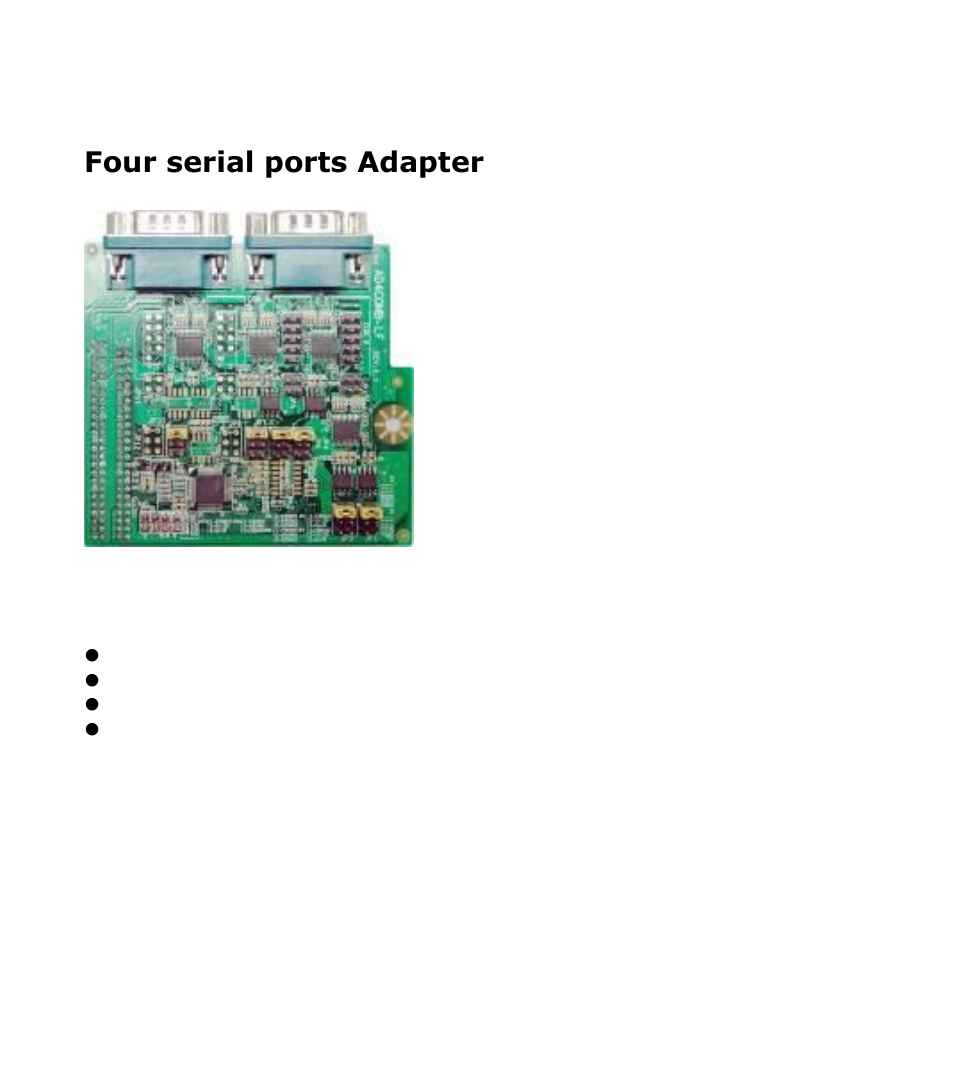 Ad4comb-pb, Four serial ports adapter | Jetway Computer ADMPEOX4CA User Manual | Page 3 / 70