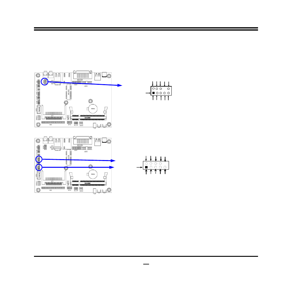 2-2 headers, 1) front panel audio (9-pin): audio1, 2) com connectors (9-pin): com1/com2 | Jetway Computer JBC370F33 User Manual | Page 15 / 41