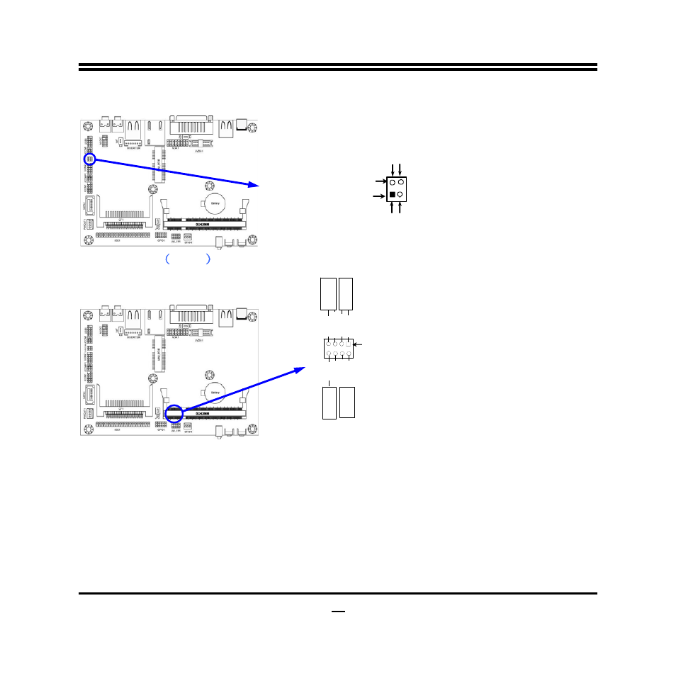11 (3)tx-rxcom header: tx-rxcom1, 4) jw-fp1 （ 8-pin, Tx-rxcom1 header | Jetway Computer JBC370F33 User Manual | Page 16 / 41