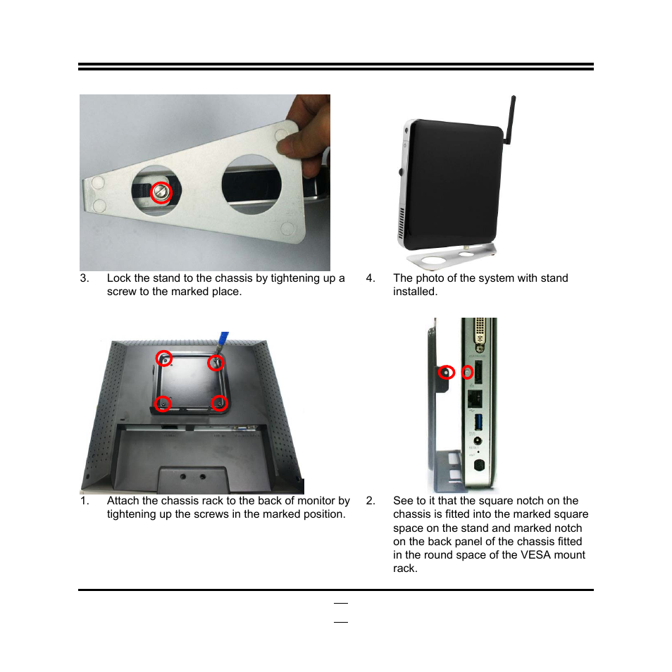 8 to vesa mount the system | Jetway Computer JBC621C86 User Manual | Page 20 / 58