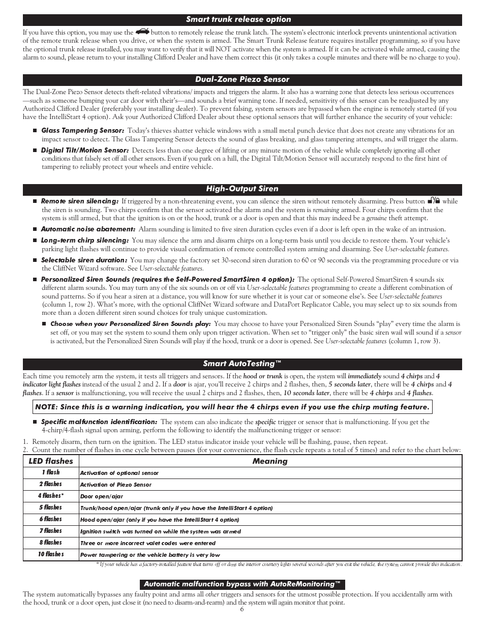 CLIFFORD ACE 2000 User Manual | Page 6 / 9