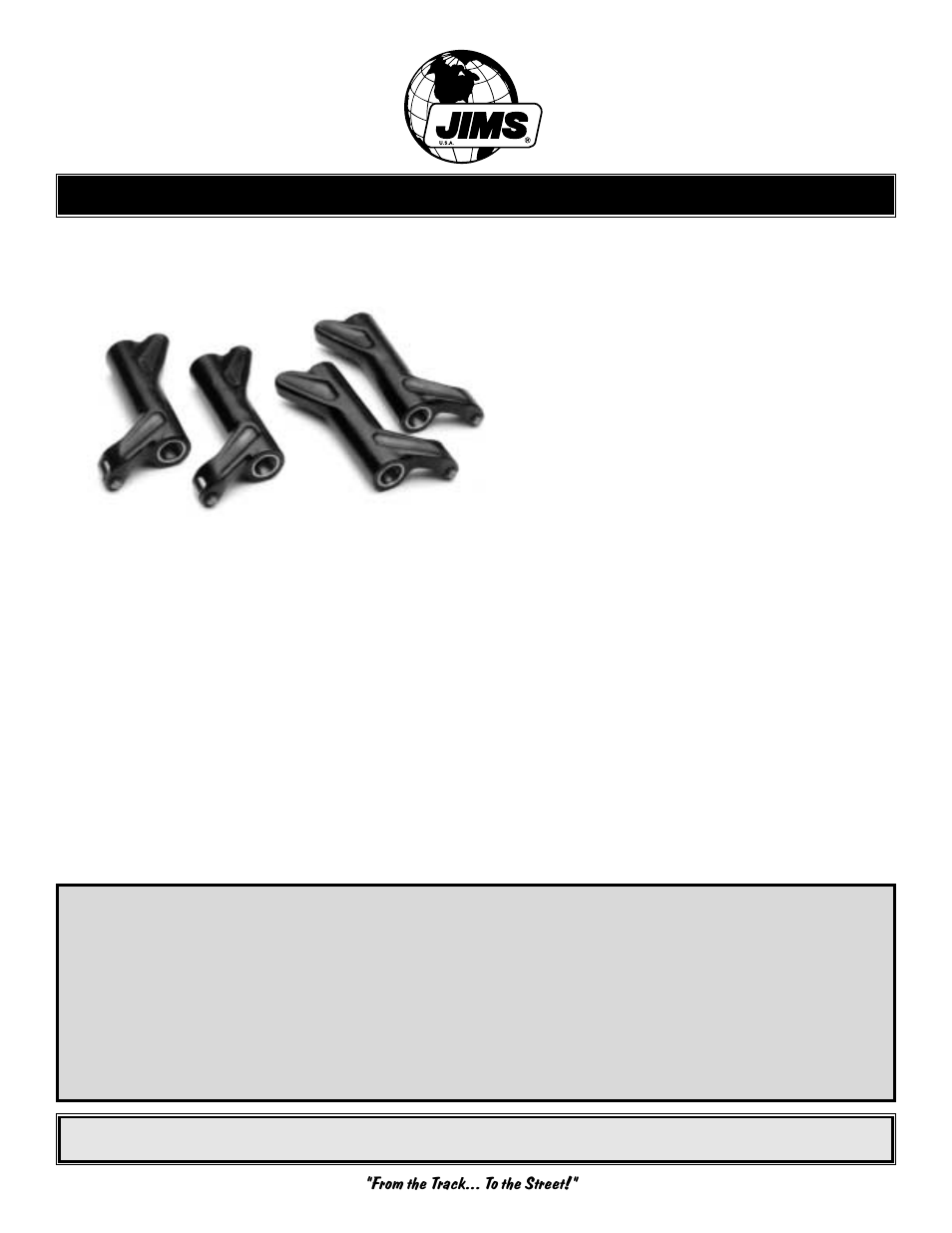JIMS 1732 Rocker Arms User Manual | 4 pages