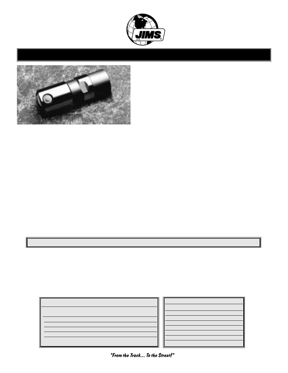 JIMS 18526-PG User Manual | 2 pages