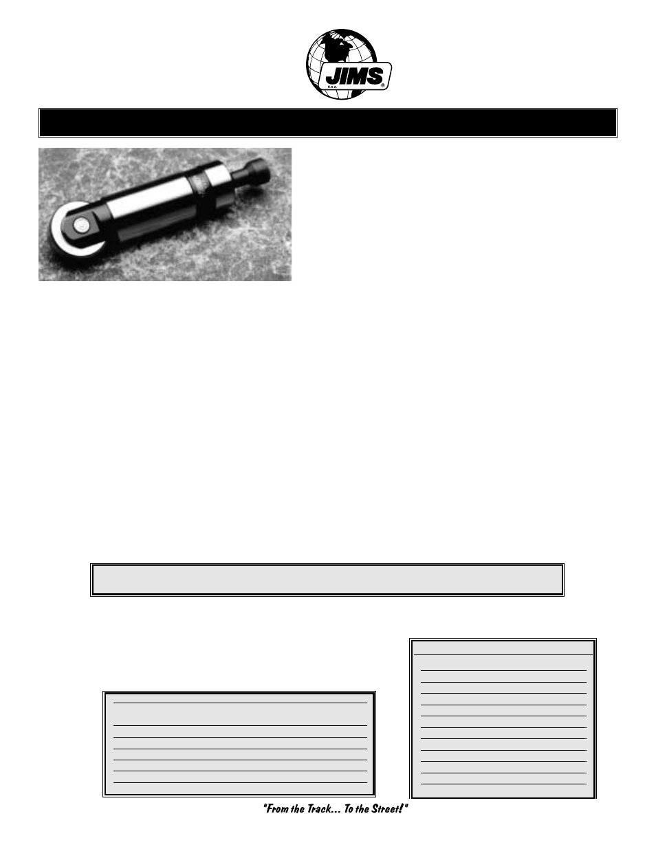 Power glide™ tappet, No.2275-is, Rev c 3/98 | JIMS 2459 User Manual | Page 2 / 2