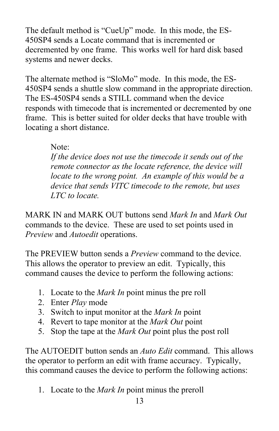JLCooper ES-450SP4 User Manual | Page 13 / 19