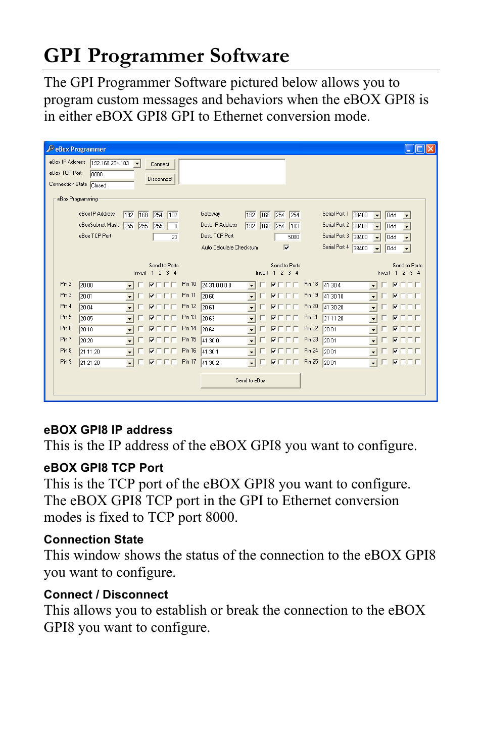 Gpi programmer software | JLCooper eBOX GPI8 User Manual | Page 23 / 55