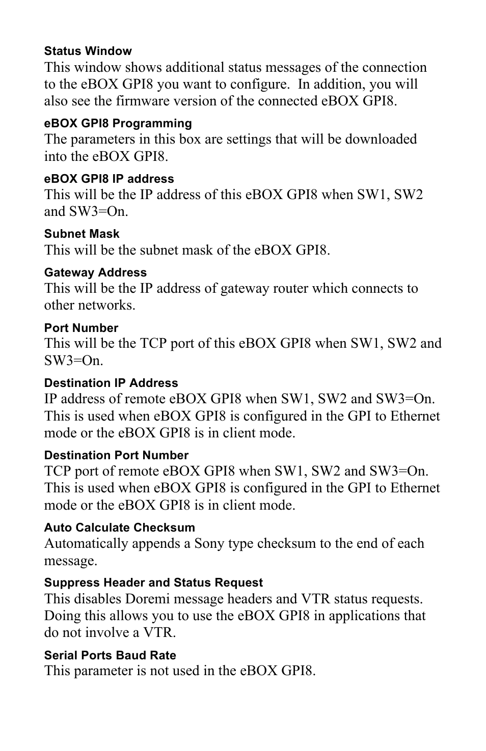 JLCooper eBOX GPI8 User Manual | Page 24 / 55