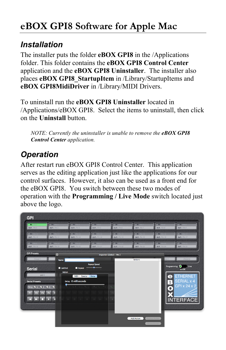 Ebox gpi8 software for apple mac | JLCooper eBOX GPI8 User Manual | Page 29 / 55