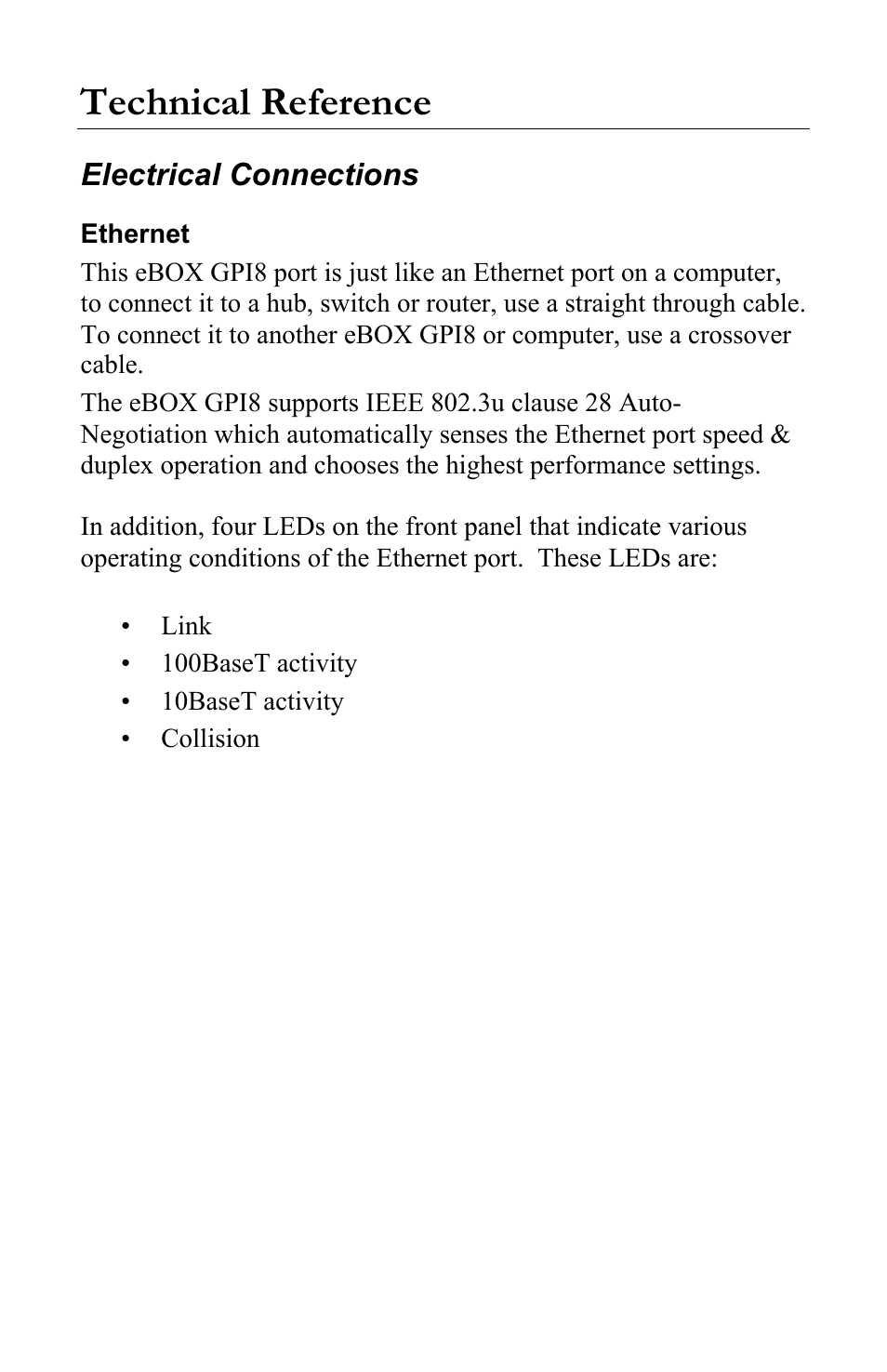 Technical reference | JLCooper eBOX GPI8 User Manual | Page 45 / 55