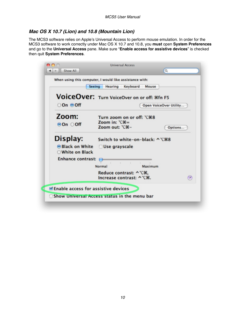 Mac os x 10.7 (lion) and 10.8 (mountain lion) | JLCooper MCS5 User Manual | Page 10 / 55