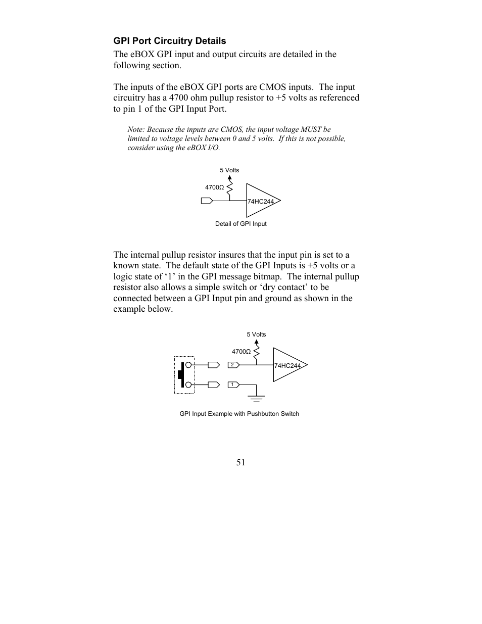 Gpi port circuitry details | JLCooper eBOX User Manual | Page 51 / 58