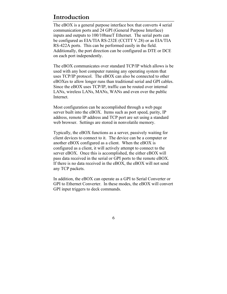 Introduction | JLCooper eBOX User Manual | Page 6 / 58