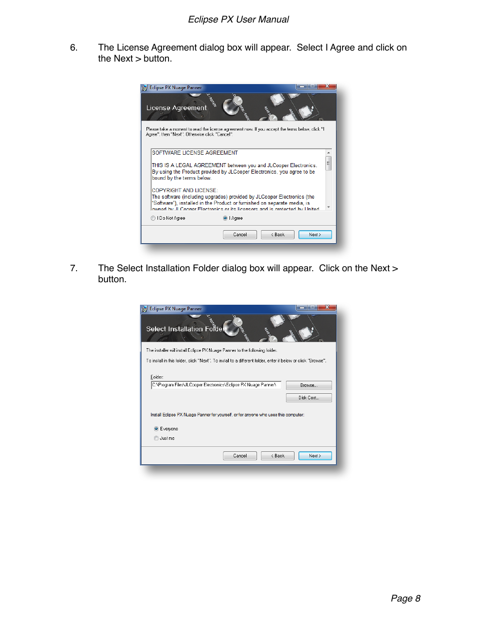 JLCooper Eclipse PX for Windows User Manual | Page 8 / 19