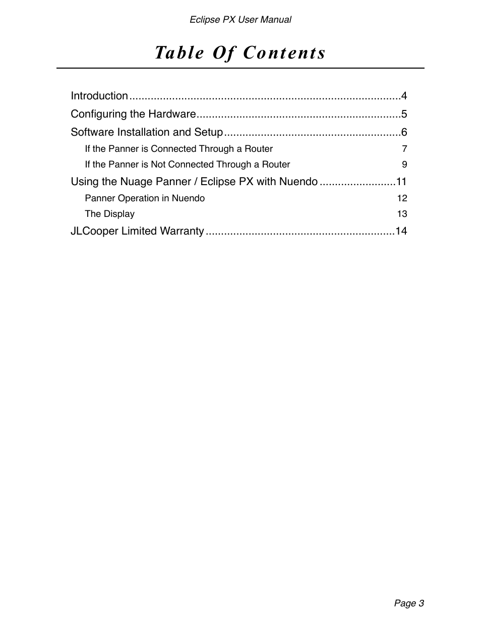JLCooper Eclipse PX for OS X User Manual | Page 3 / 14