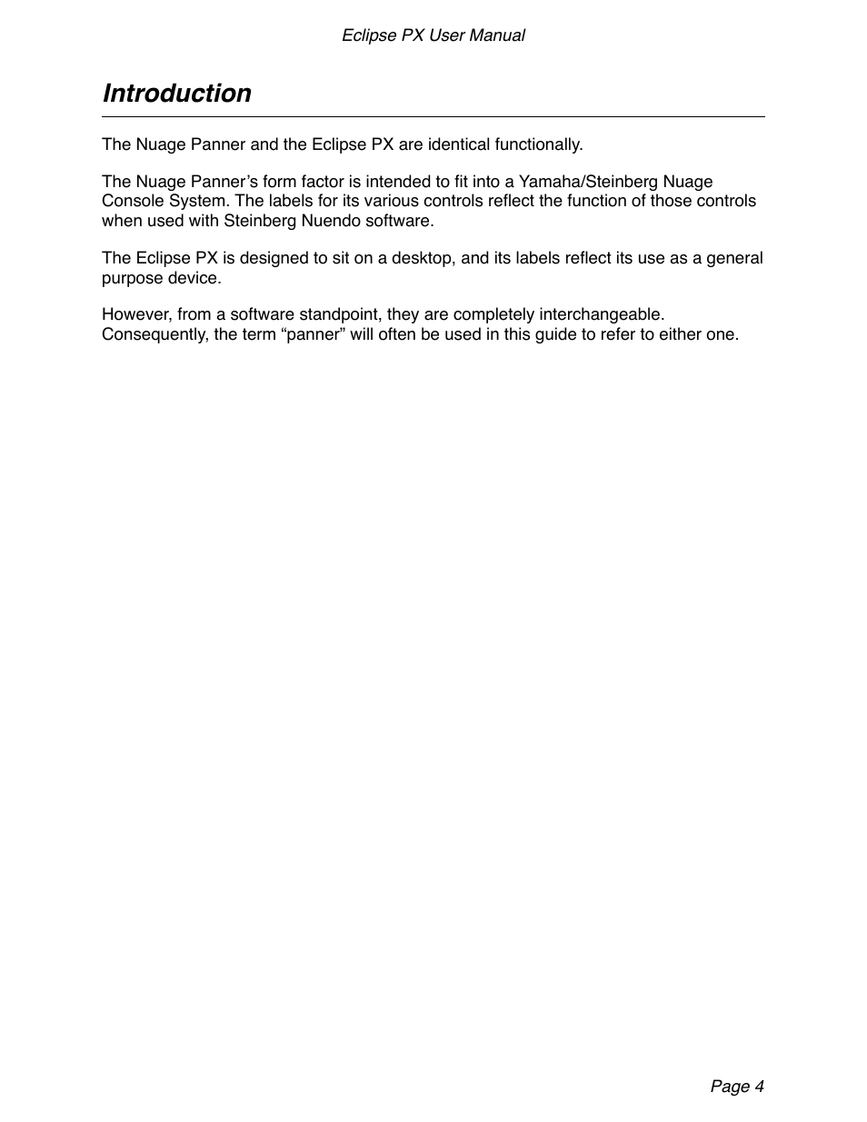 Introduction | JLCooper Eclipse PX for OS X User Manual | Page 4 / 14