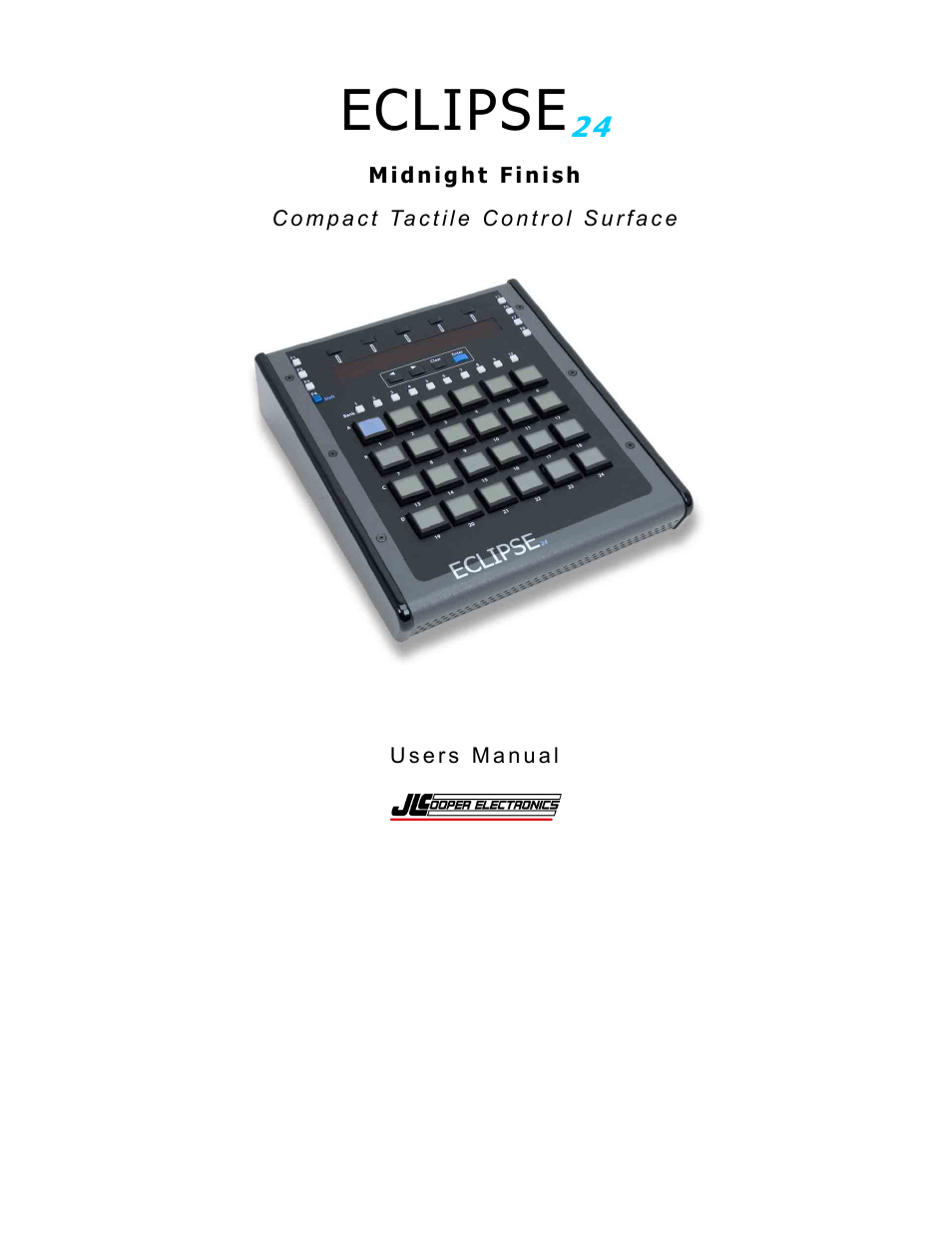 JLCooper Eclipse24 User Manual | 14 pages