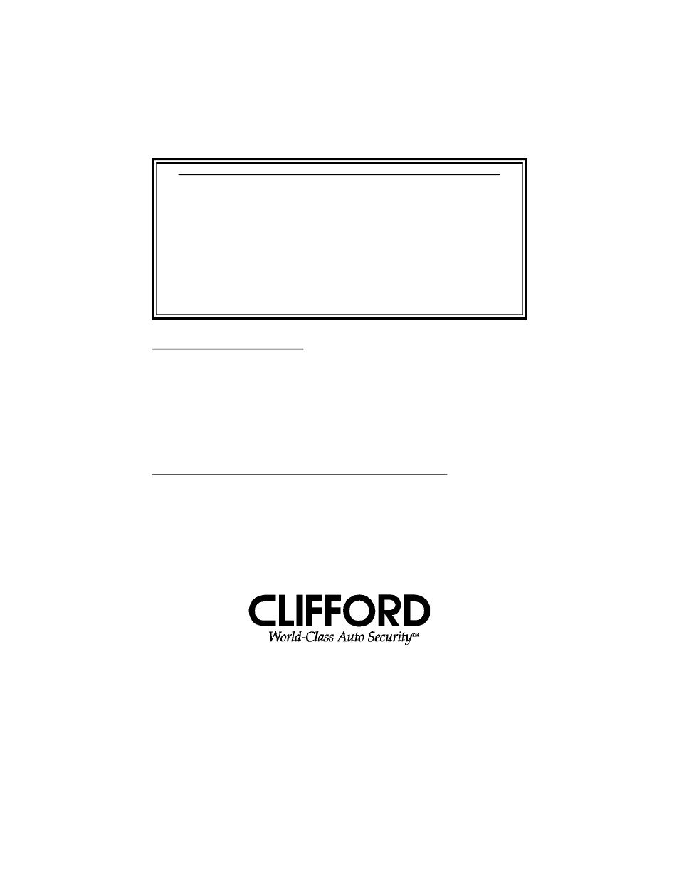 CLIFFORD Cyber 5 User Manual | Page 18 / 18