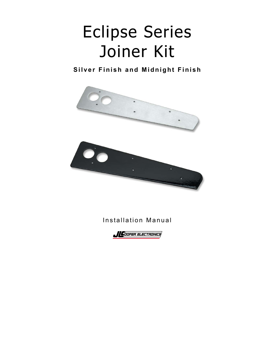 JLCooper Eclipse Series Joiner Kit User Manual | 12 pages