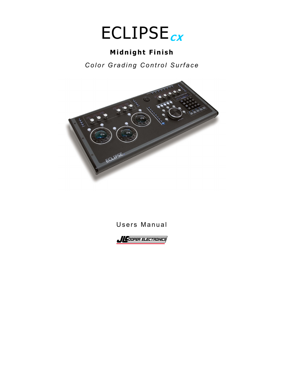 JLCooper CX Eclipse User Manual | 15 pages