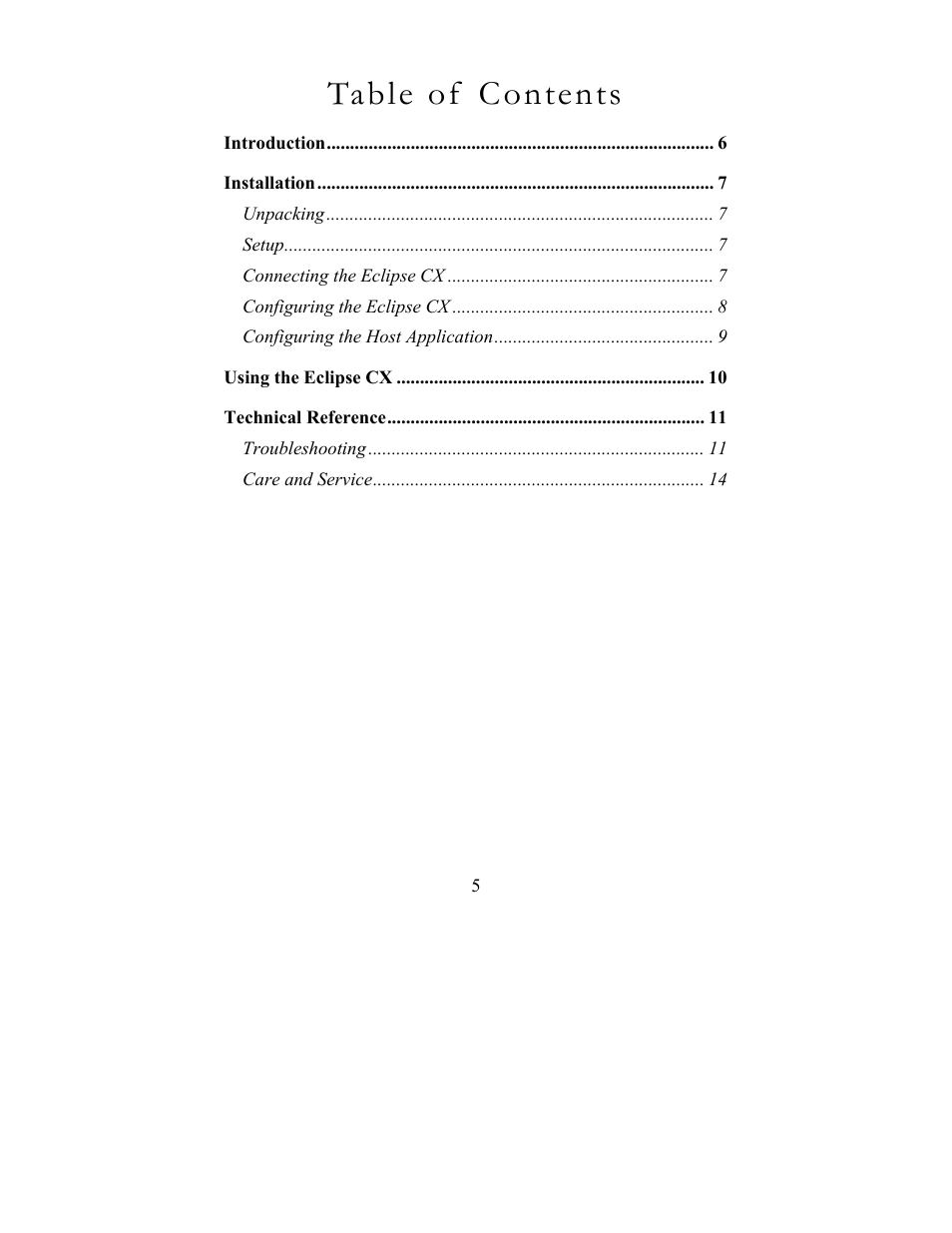 JLCooper CX Eclipse User Manual | Page 5 / 15