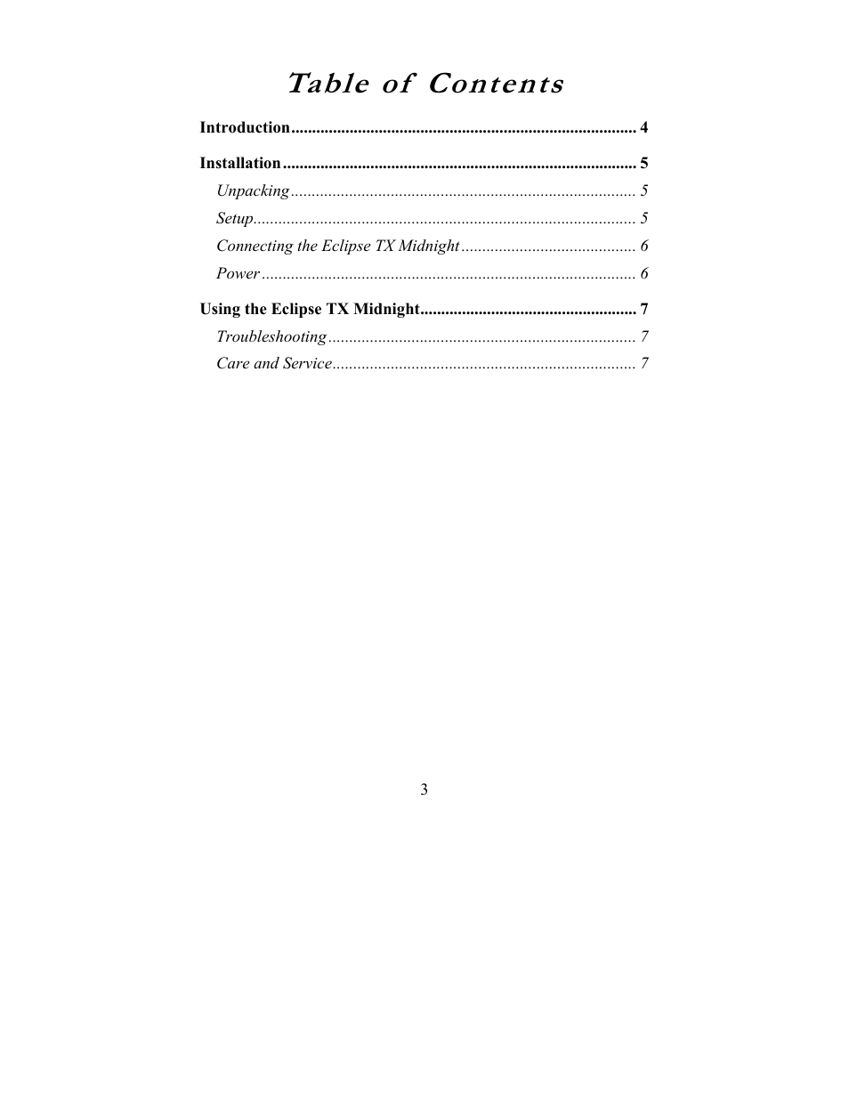 JLCooper TX Midnight Eclipse User Manual | Page 3 / 8