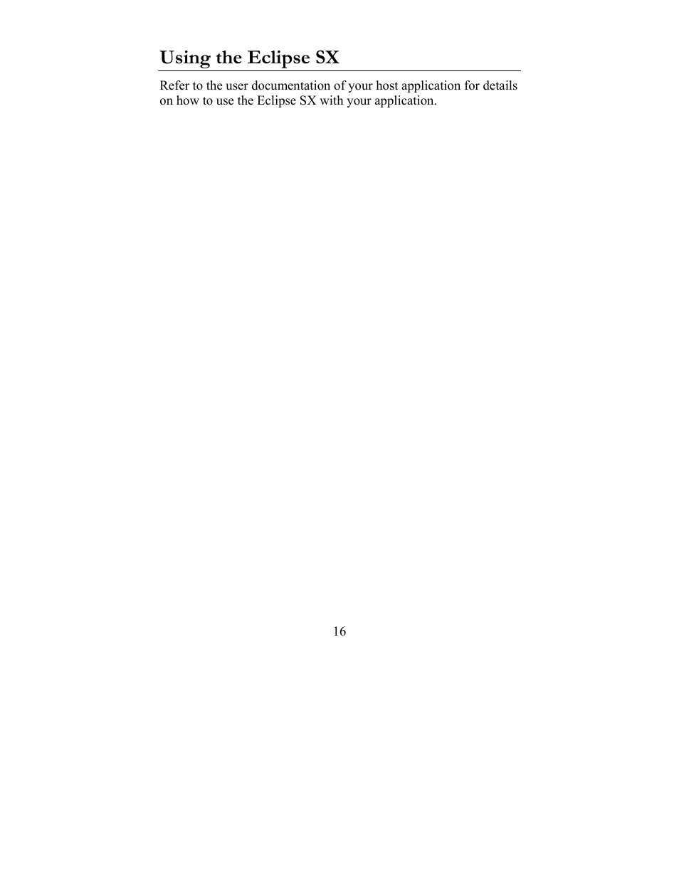 Using the eclipse sx | JLCooper SX Midnight Eclipse User Manual | Page 16 / 21