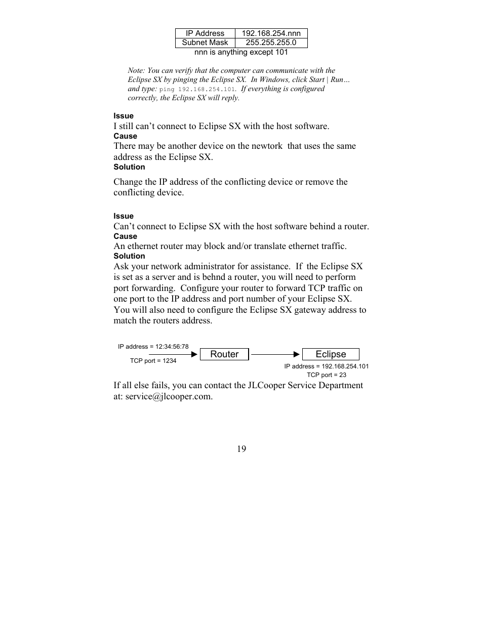 JLCooper SX Midnight Eclipse User Manual | Page 19 / 21