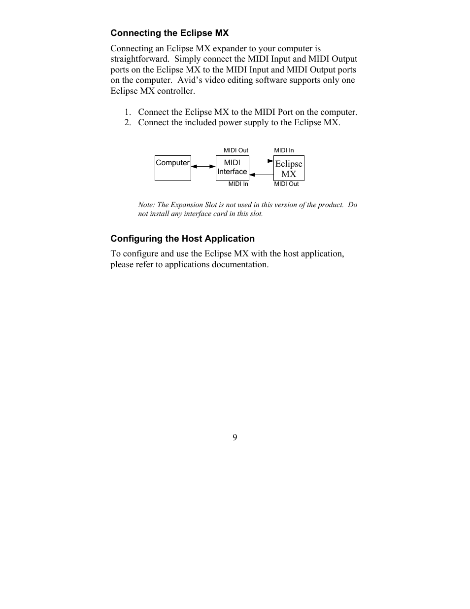 JLCooper MX Eclipse User Manual | Page 9 / 13