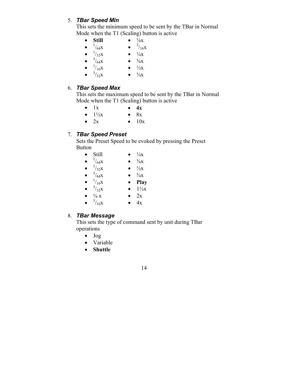 JLCooper ES-SloMoJ User Manual | Page 14 / 50