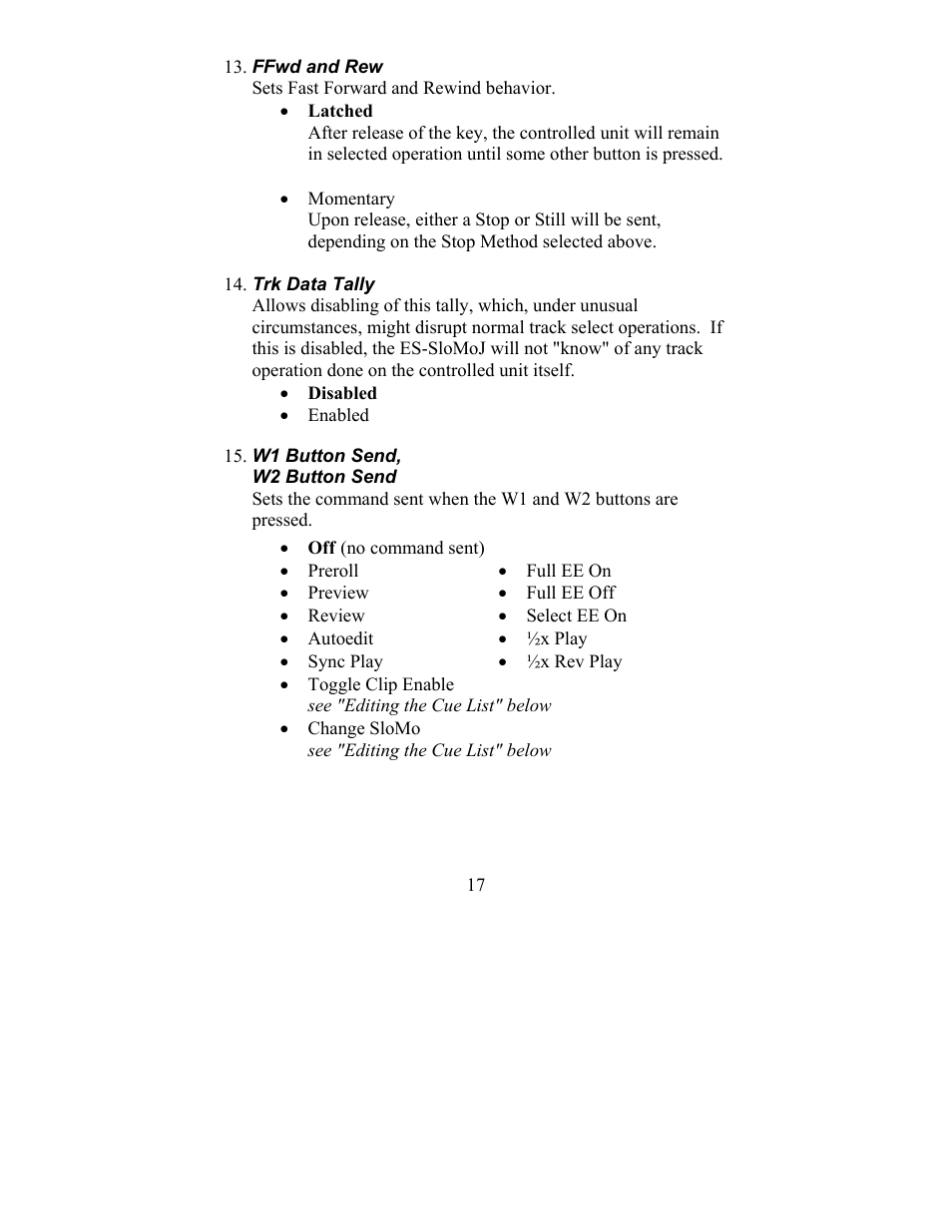 JLCooper ES-SloMoJ User Manual | Page 17 / 50