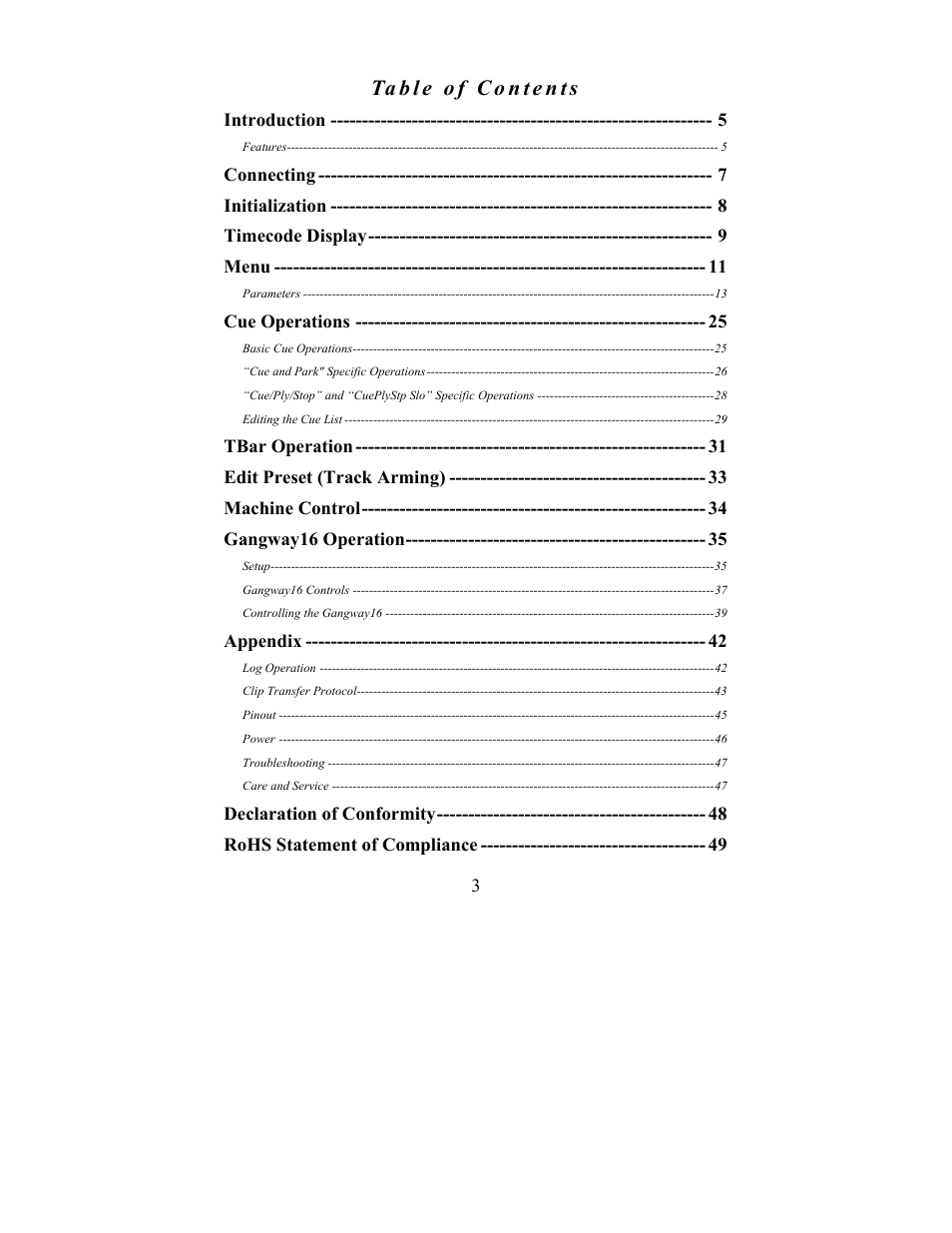 JLCooper ES-SloMoJ User Manual | Page 3 / 50