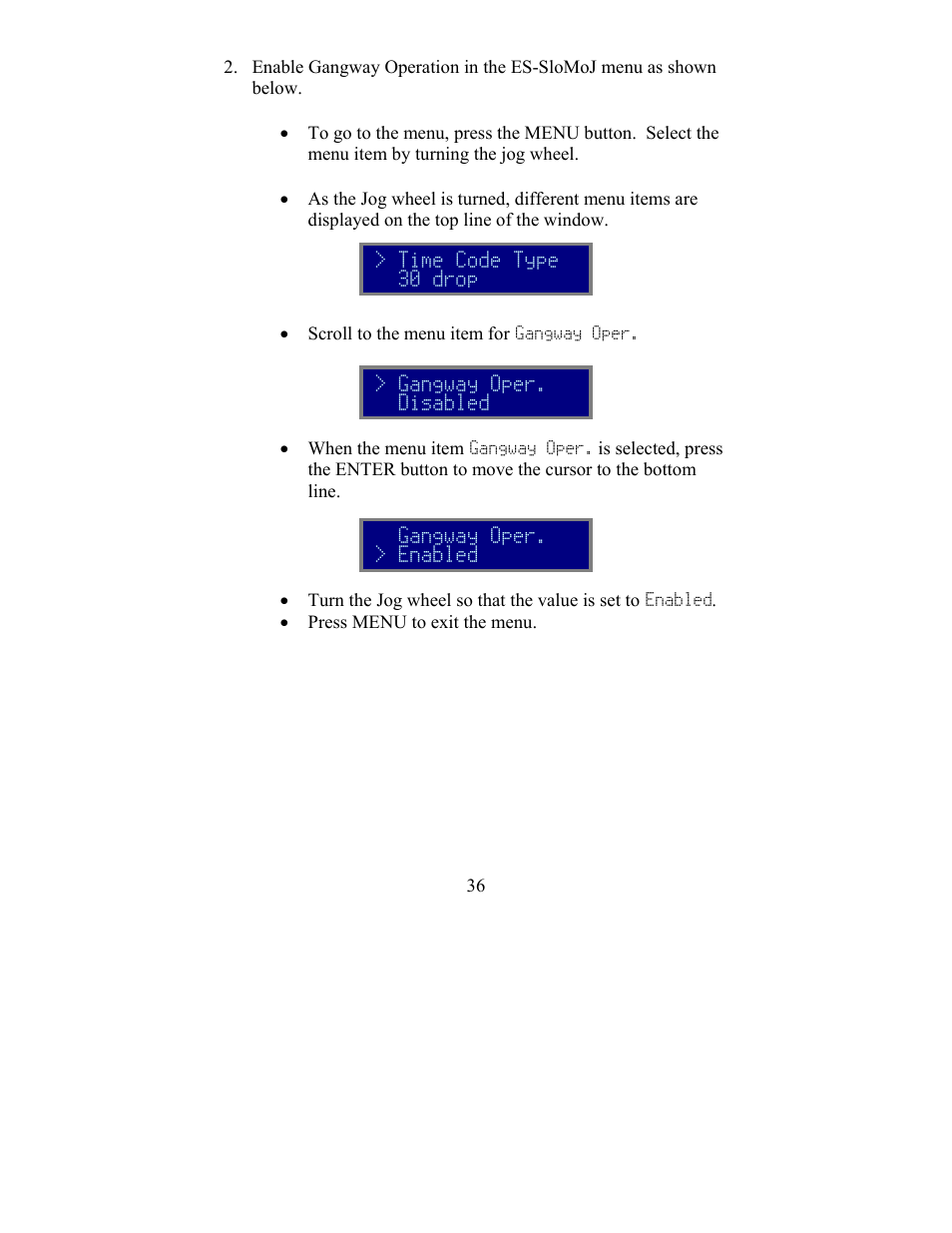 JLCooper ES-SloMoJ User Manual | Page 36 / 50