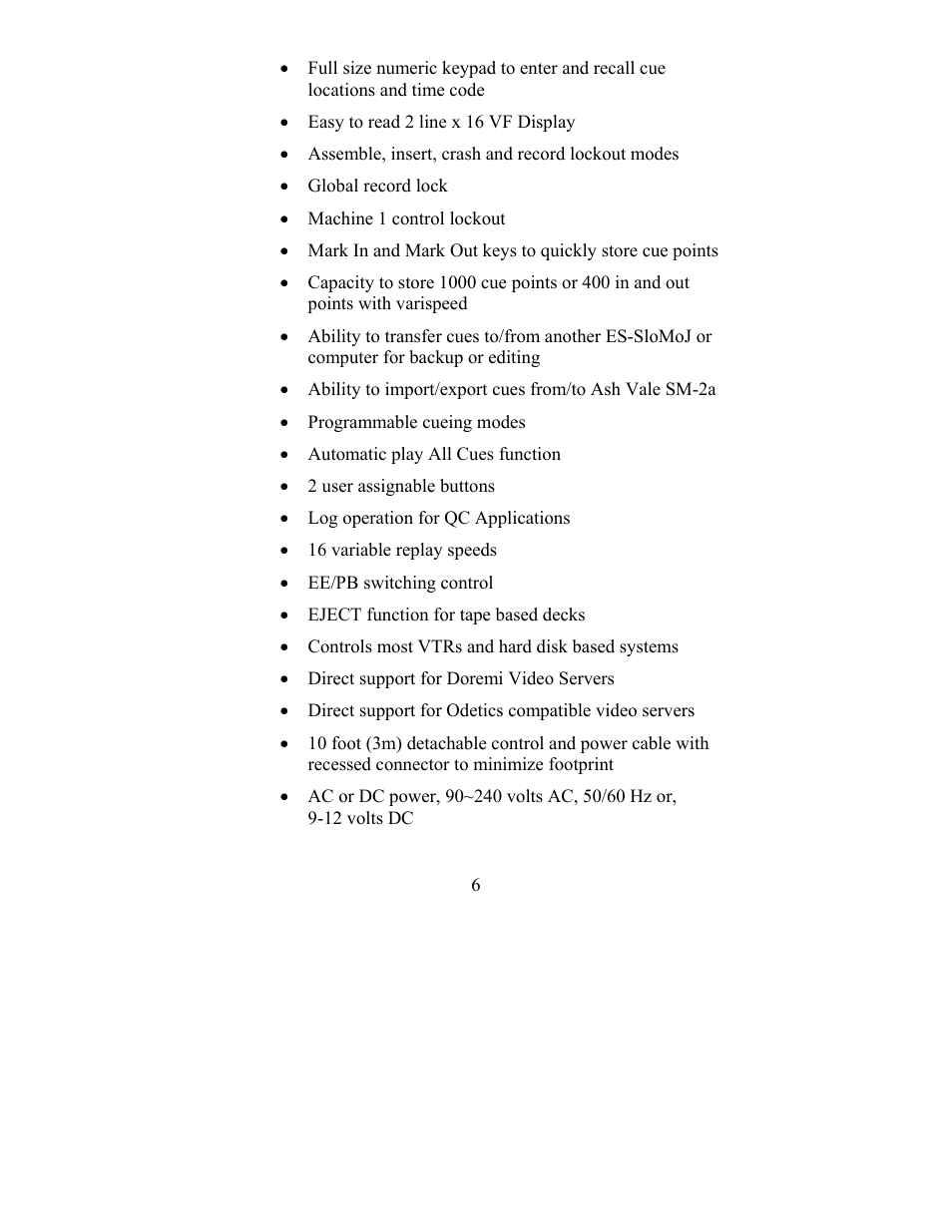 JLCooper ES-SloMoJ User Manual | Page 6 / 50