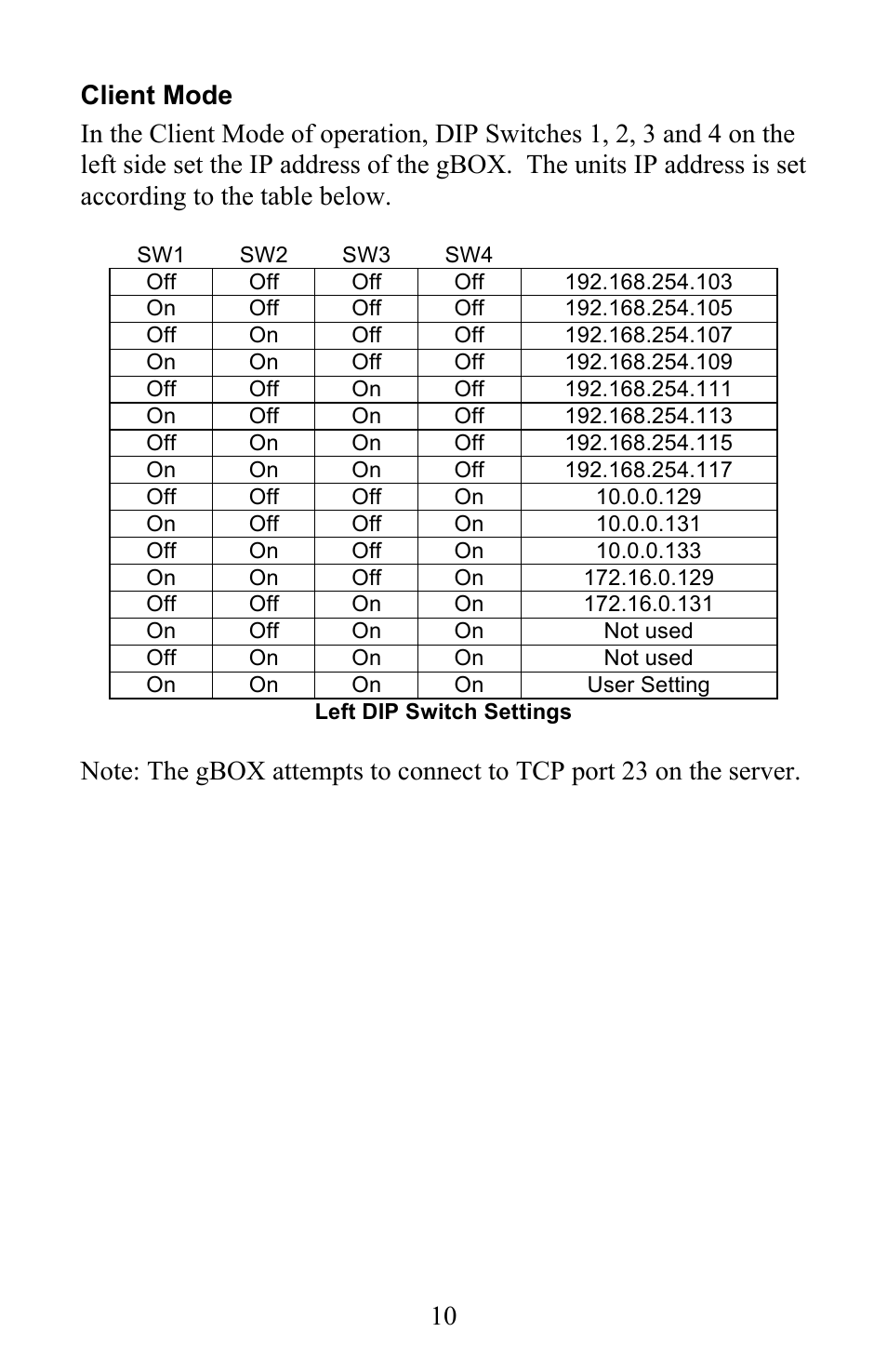 JLCooper gBOX User Manual | Page 10 / 24