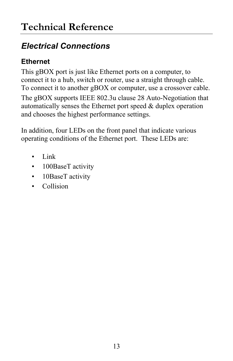 Technical reference | JLCooper gBOX User Manual | Page 13 / 24
