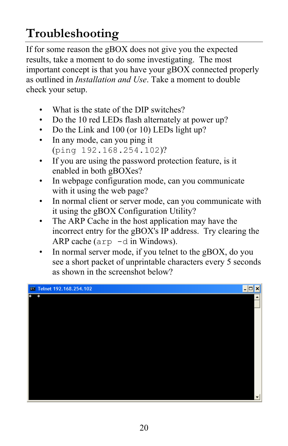 Troubleshooting | JLCooper gBOX User Manual | Page 20 / 24