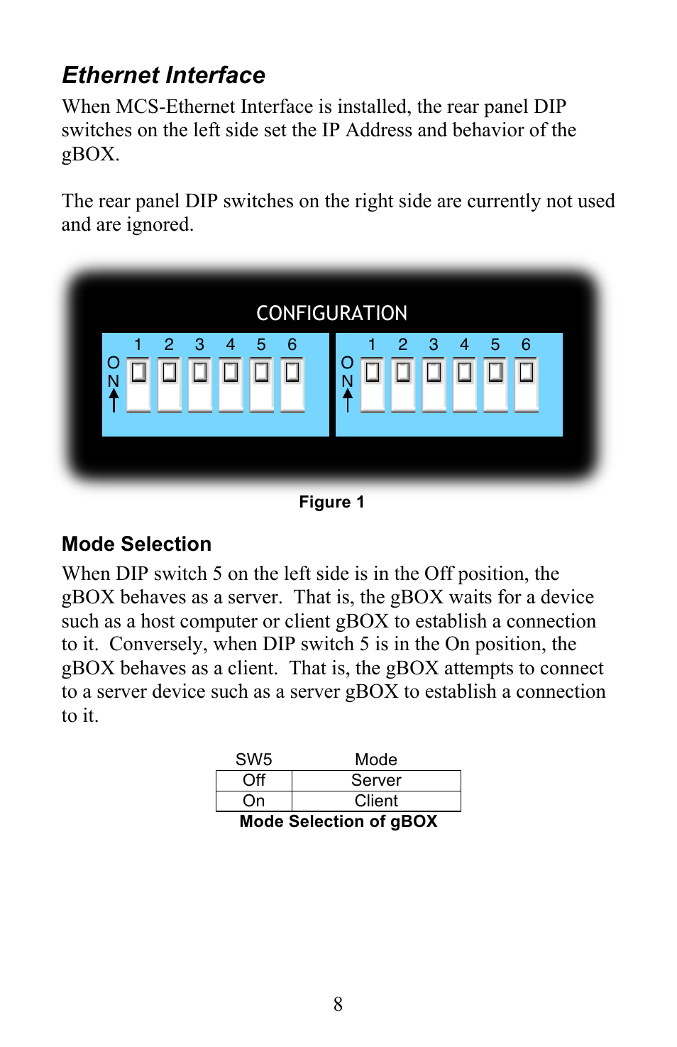Ethernet interface | JLCooper gBOX User Manual | Page 8 / 24