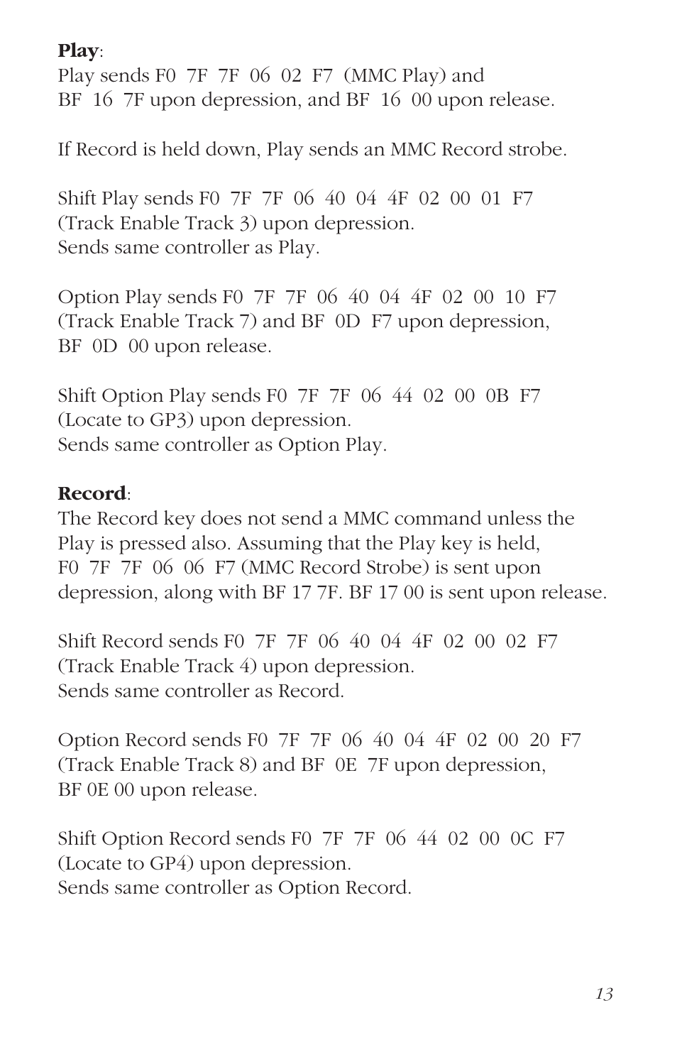 JLCooper MCS2 MIDI User Manual | Page 13 / 19