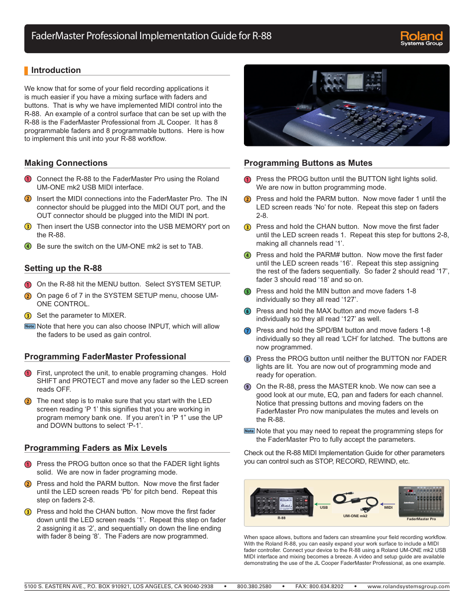JLCooper R-88 User Manual | 1 page